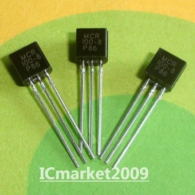 500 PCS MCR100-8 TO-92 100-8 Silicon Controlled Rectifiers Transistor