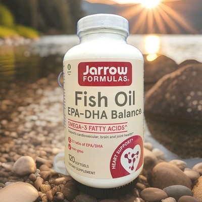 Jarrow Formulas Fish Oil EPA & DHA Balance Omega 3 Fatty Acids 120 Softgels