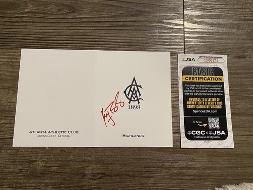 Keegan Bradley signierte Atlanta Athletic Club Golf Scorekarte 2011 PGA Champ JSA