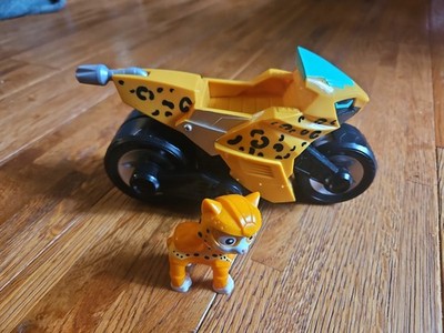 Paw Patrol Cat Pack Wild s Cheetah Pull Back Bike Vehicle With Figure