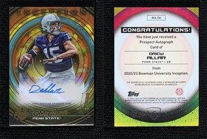 2022-23 Bowman Inception University Gold Foil V1 /50 Drew Allar #BIA-DA Auto