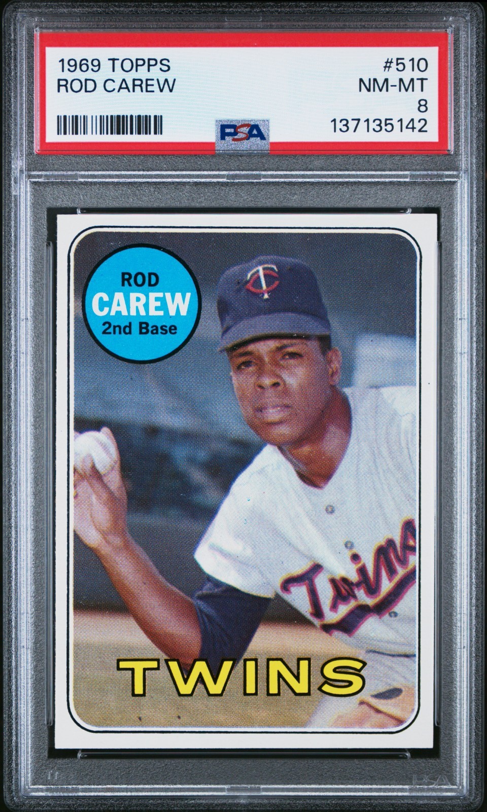 1969 Topps #510 Rod Carew PSA 8 Well Centered High End  PP83