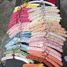 Vintage 46 Total Satin Boudoir Hangers with Bows. Pre-Owned By 1 Person 2 Free