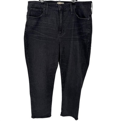 Madewell The Curvy Perfect Vintage Jean Black Wash Crop Size 34 Magic Pockets