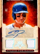 Joc Pederson signed relic jersey patch baseball card 2015 Panini Diamond Kings 8