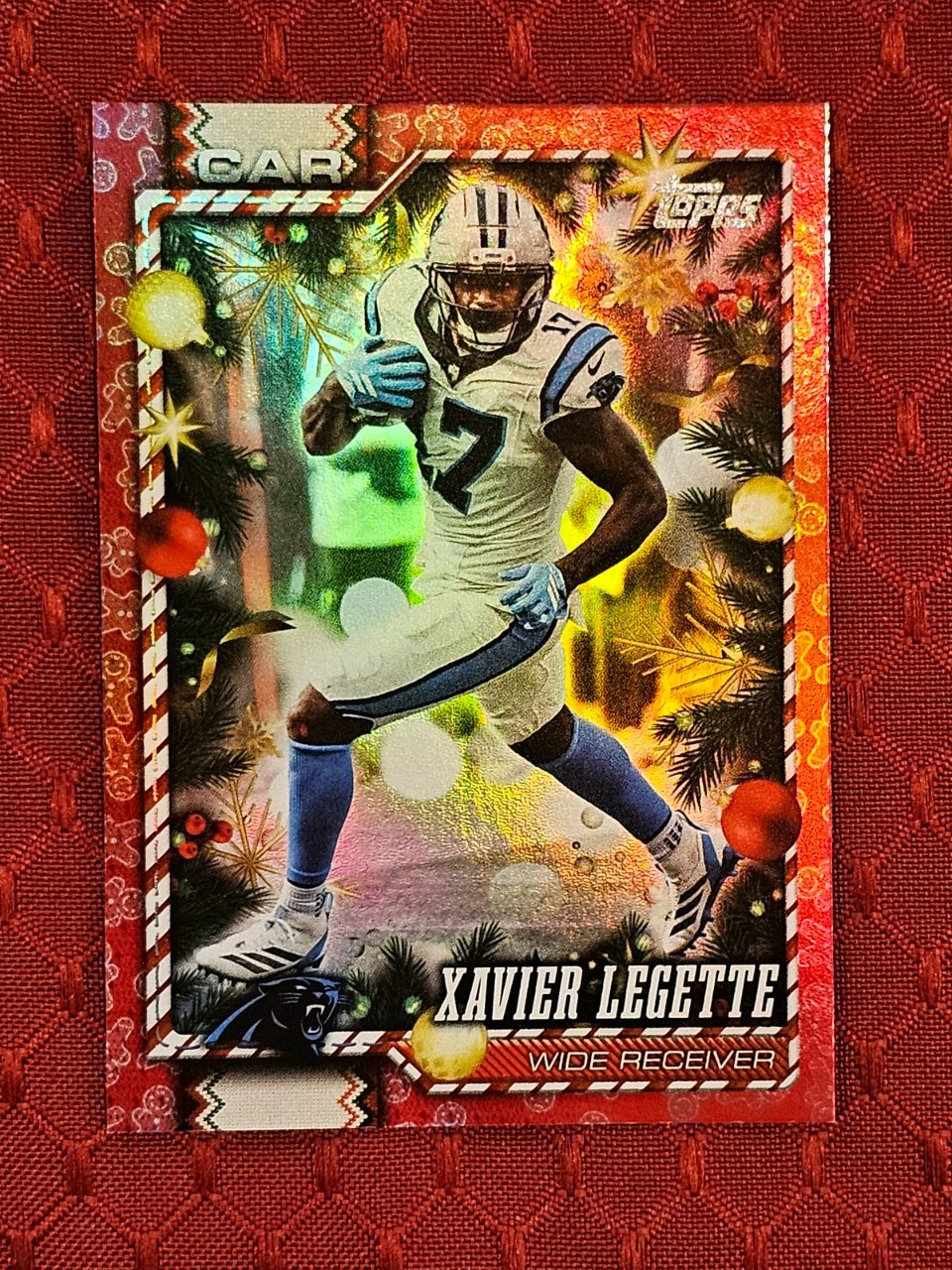 2026 Topps Holiday Xavier Legette Ginger Bread Man #107 Carolina Panthers