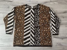 Classic Elements Vintage Sweater Zebra Cheeta...