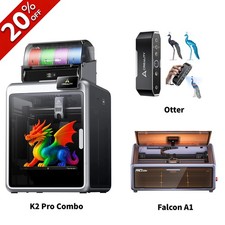 CREALITY K2 Pro Combo 3D Printer & Otter 3D Scanner & Falcon A1 Laser Engraver