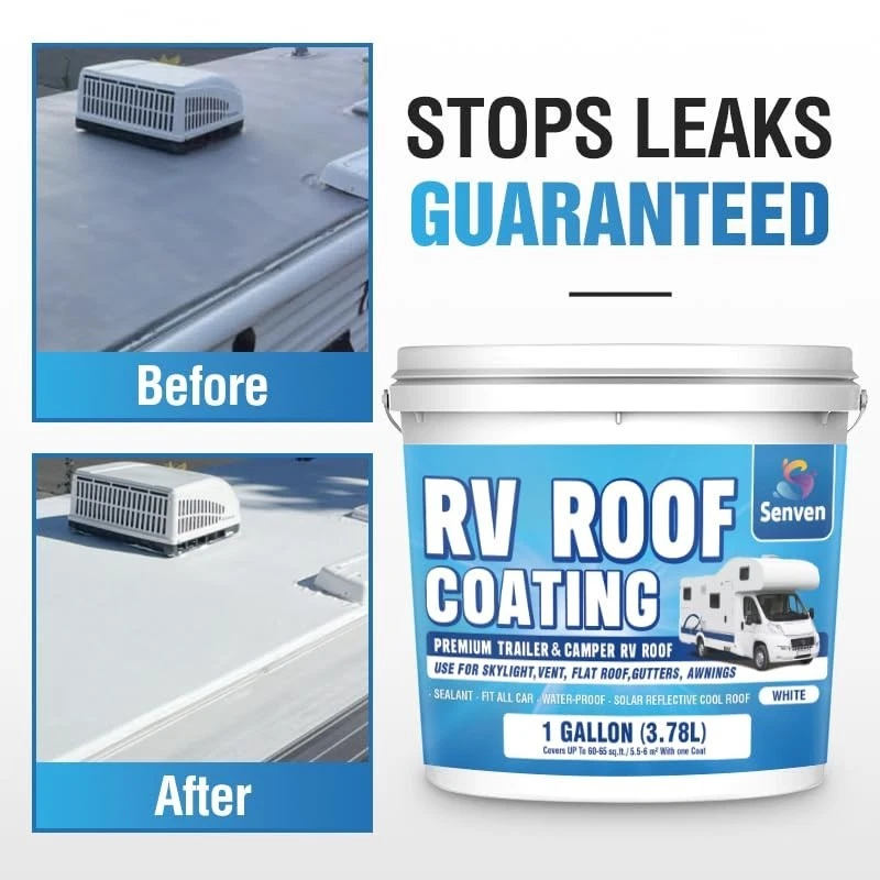 RV Roof Sealant RV Roof Coating RV Roof Sealant，Solar Reflective  White 1 Gallon - Image 3 of 4