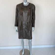 Elie Tahari women leather coat size 3X Retail 1950$