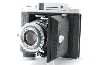 ⏯️【NEAR MINT】 Konica Konishiroku Pearll III 6x4.5 Film Camera Hexar 75mm JAPON - Photo 1/4