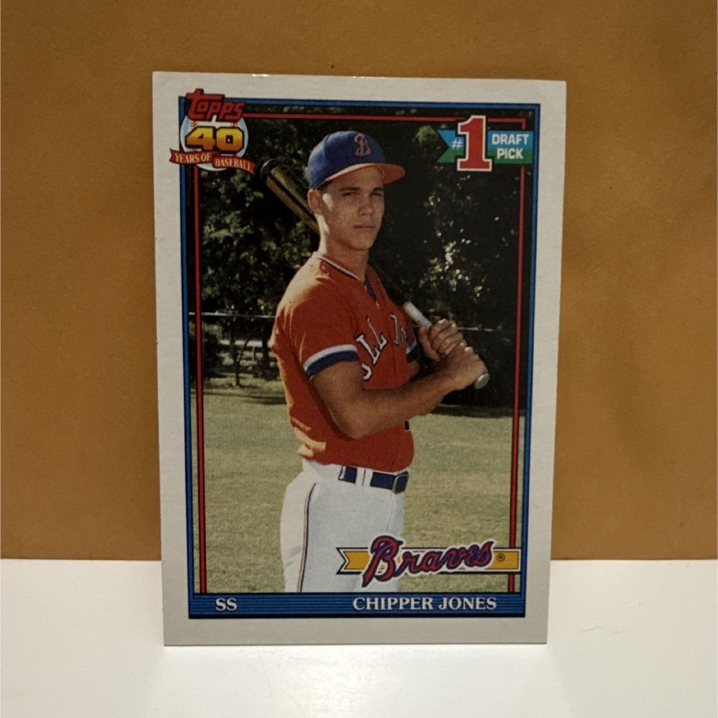 1991 Topps Chipper Jones #333 #1 Draft Pick Atlanta Braves Baseball Card