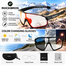 ROCKBROS Photochromic Sunglasses Unisex Cycling Glasses UV Protection Sports