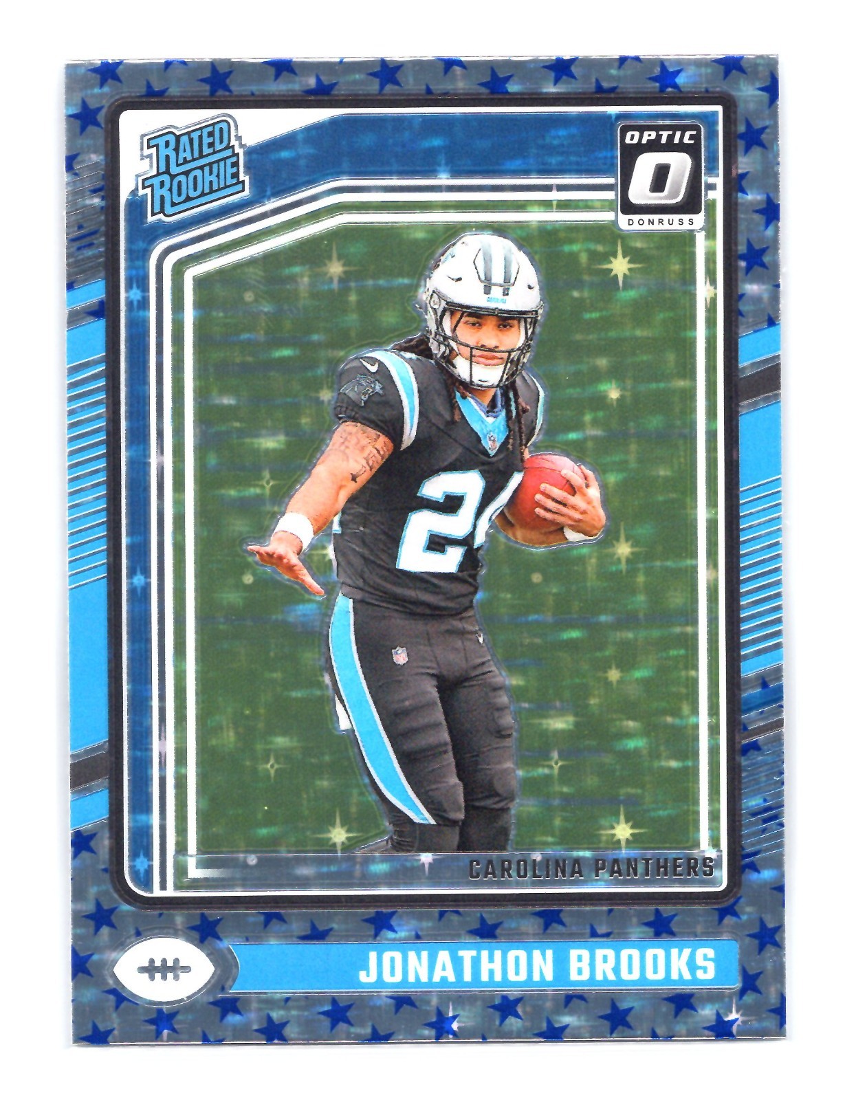 Jonathon Brooks Rookie RC Stars Parallel 2024 Panini Donruss Optic #258 Panthers