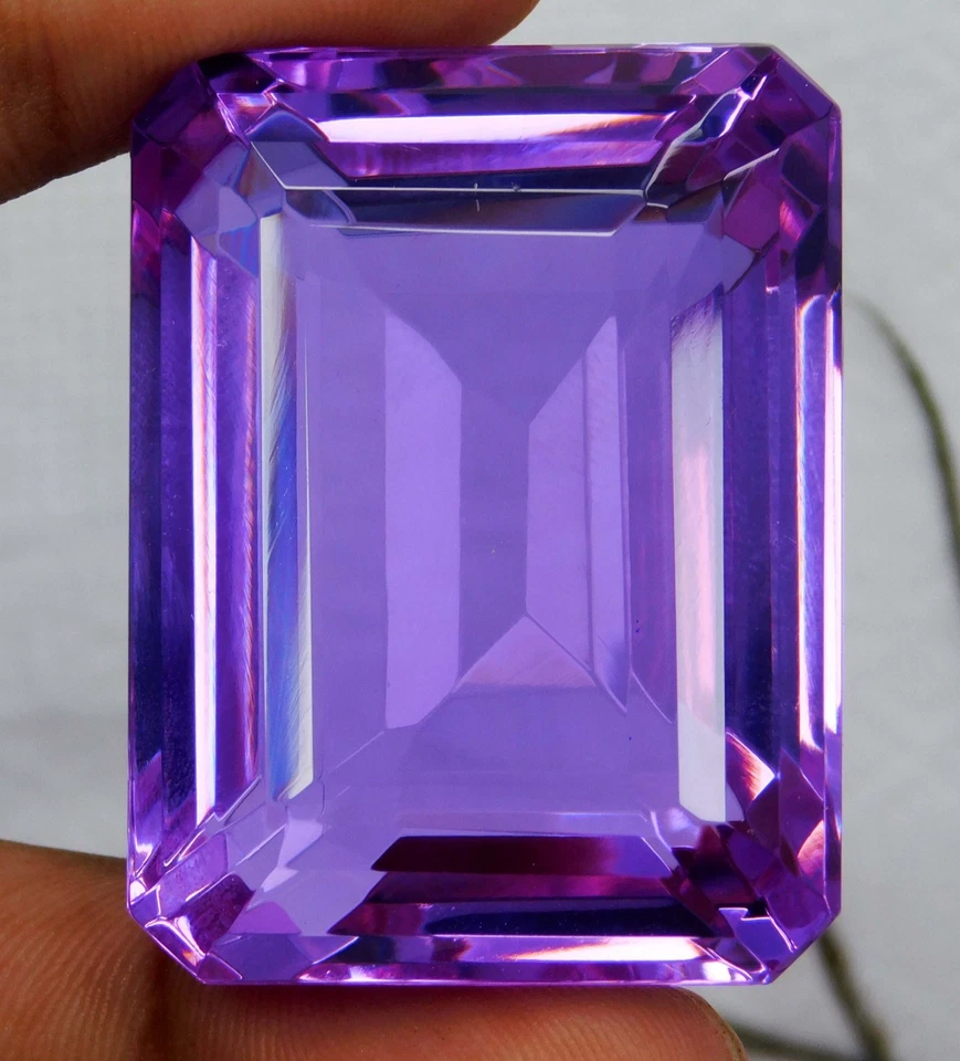 Tanzanita púrpura certificada 194,15 quilates - piedra preciosa suelta corte esmeralda natural Foto 3 de 4