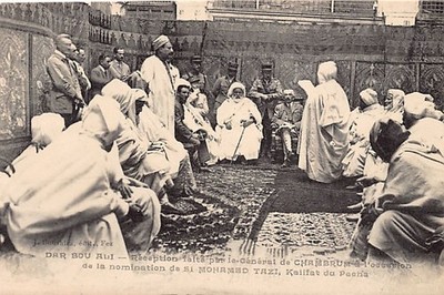 Morocco - FEZ Fez - Appointment of Si Mohamed Tazi khalifa of the pasha - Donation reception