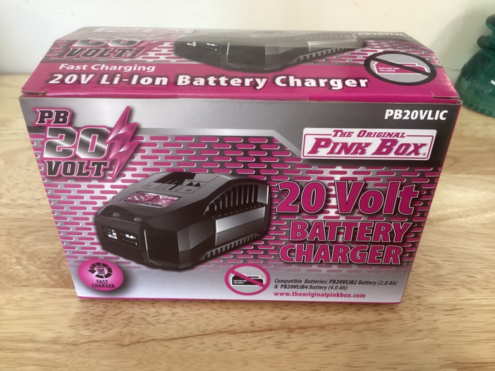 The Original Pink Box 20-Volt 2.0 ah Battery Charger NO BATT