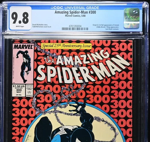 Amazing Spider-Man 300 CGC 9.8 White Pages 1st Venom 1988