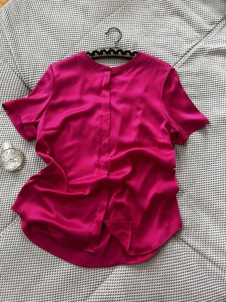 Women Peter Hahn Shirt Pink Silk 38 / M / 46