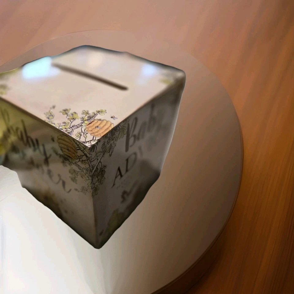 Rifa de pañales Winnie The Pooh, 50 tarjetas de asesoramiento/tarjetas de rifa y caja Foto 4 de 4