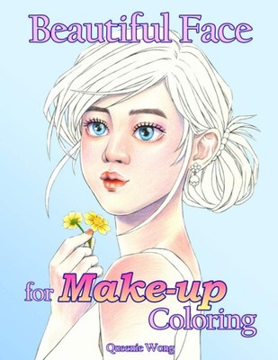 Beautiful face for makeup coloring female portraits coloring book