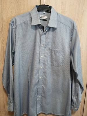 MARVELIS, Herrenhemd, Comfort Fit, bügelfrei, kariert, marine/weiß, Gr. 41