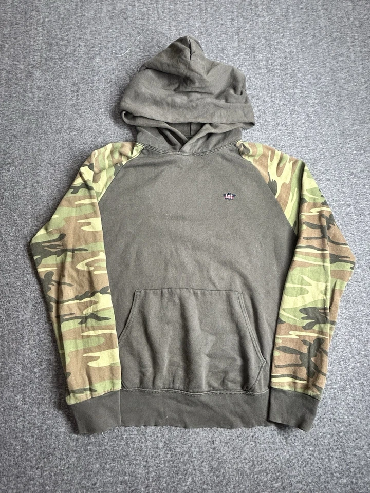 Denim & Supply Ralph Lauren Sudadera con Capucha Para Hombre Mediana Verde Camuflaje Bandera Americana Grunge Foto 3 de 4