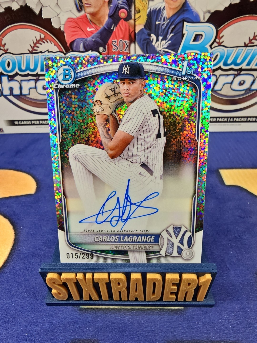 2025 Bowman Chrome Carlos Lagrange Speckle 1st Prospect Auto /299 #CPA-CL