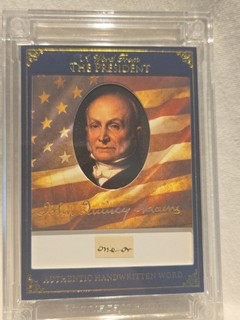 2025 A Word From POTUS Handwritten from John Quincy Adams