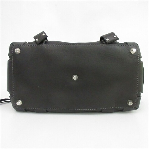 Borsa a mano CHLOE logo borchie pelle nera autentica dal Giappone - Foto 13 di 24