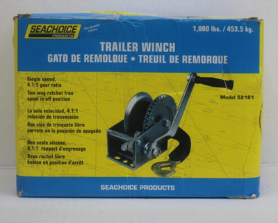 SEACHOICE TRAILER WINCH Part #52161, 1000LBS . NEW OPEN BOX