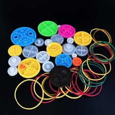 Image of 46PCS Belt Pulley Set Plastic Belt Pulley with Rubber Band for RC Car Truck Robo