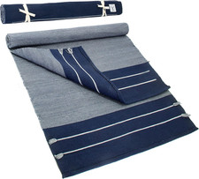 Organic Cotton Yoga Mat - Handmade, Washable, Multi-Color, 74"x26