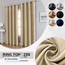 Blackout Eyelet Curtains Thermal Insulated 99% Light Blocking