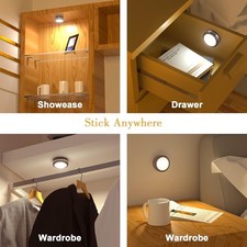 Puck Lights with Remote Control, Under Cabinet Lighting Dimmable Timer, Led L...