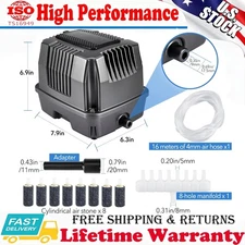 Linear Air Pump Outdoor Linear Pond Air Pump w/Air Stone Kit 10000Gallons 855GPH