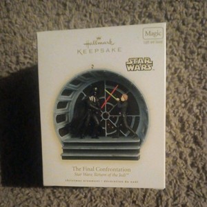 Hallmark Ornament 2008 Star Wars VI Final Confrontation Light & Sound tested