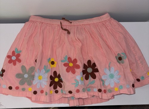 Mini Boden Embroidered Floral Skirt
