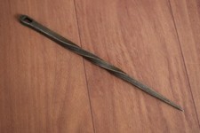 Vtg blacksmith handforged Damascus Steel spike fid spiral sailing boating tool