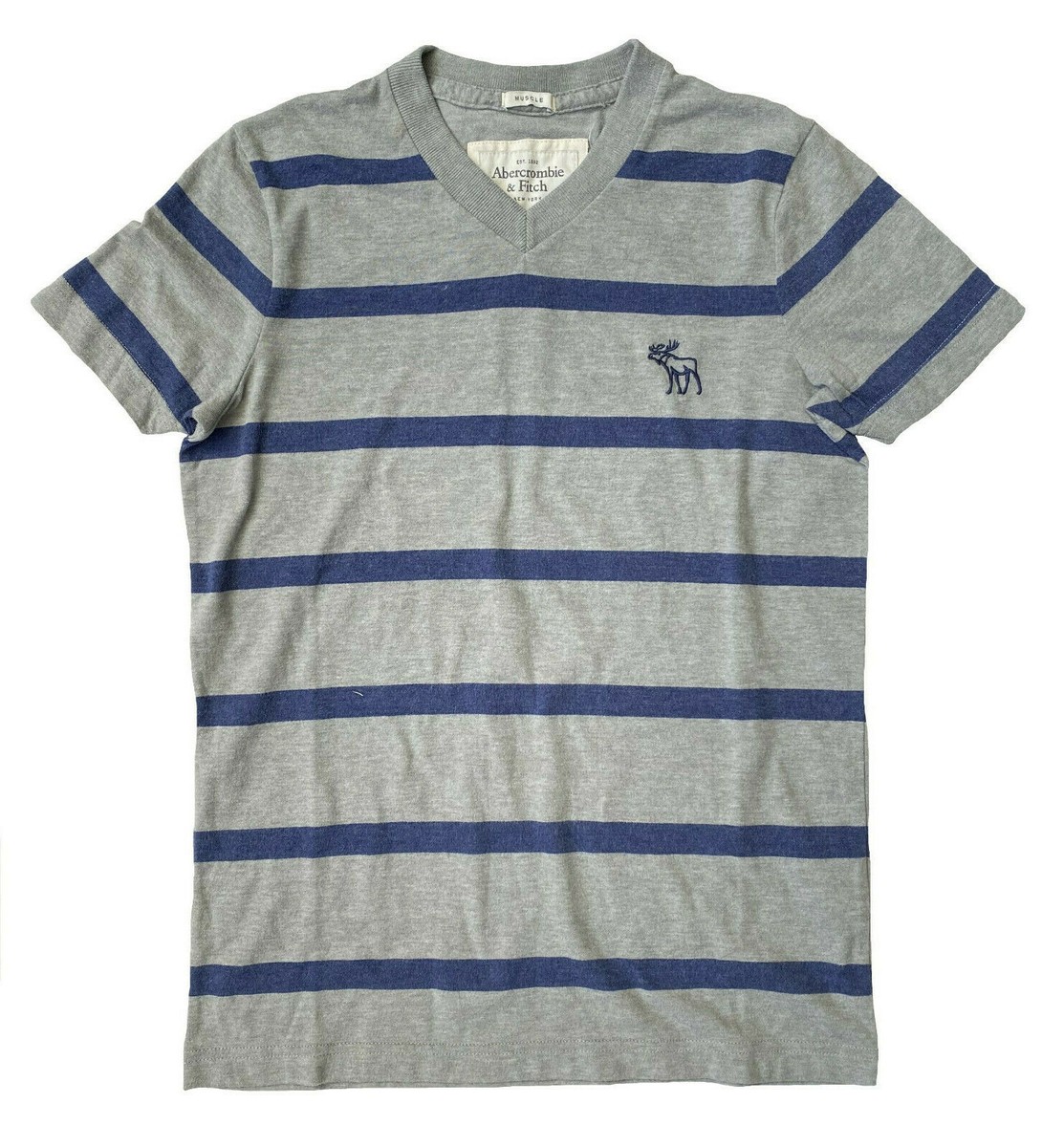【Abercrombie & Fitch】icon logo t-shir Abercrombie & Fitch Men Short-Sleeve Icon V-Neck Logo