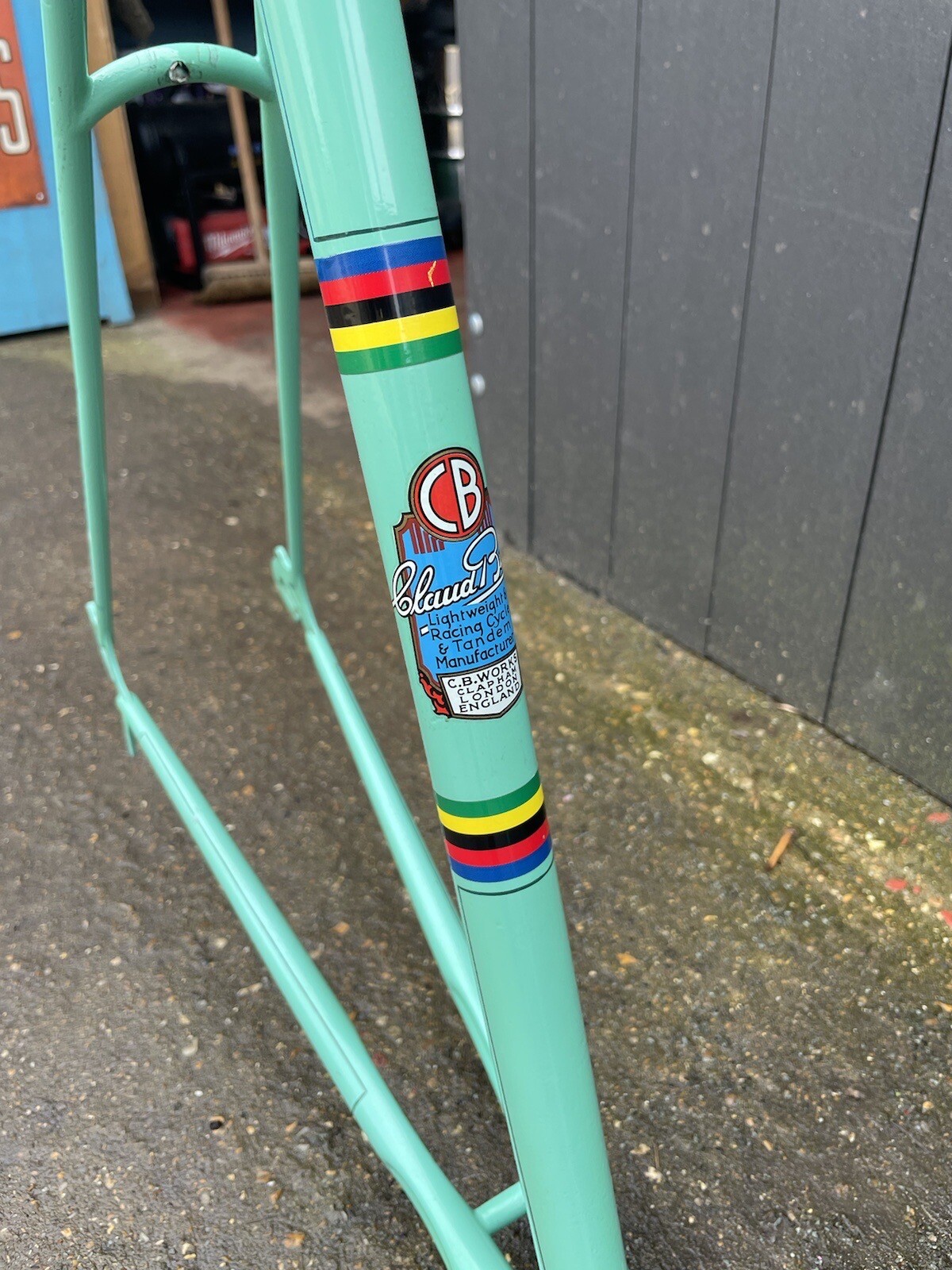 Vintage Turquoise Claud Butler Bicycle Frame Project Road Racing 531