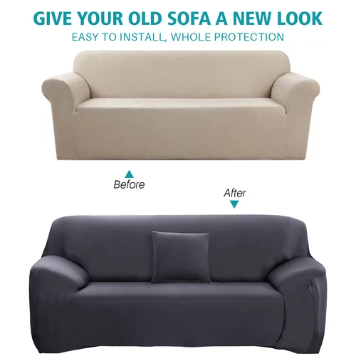 Stretch Sofabezug Schonbezug Massiv Sofabezüge Couch Möbel Schoner 160g - Bild 6 von 54