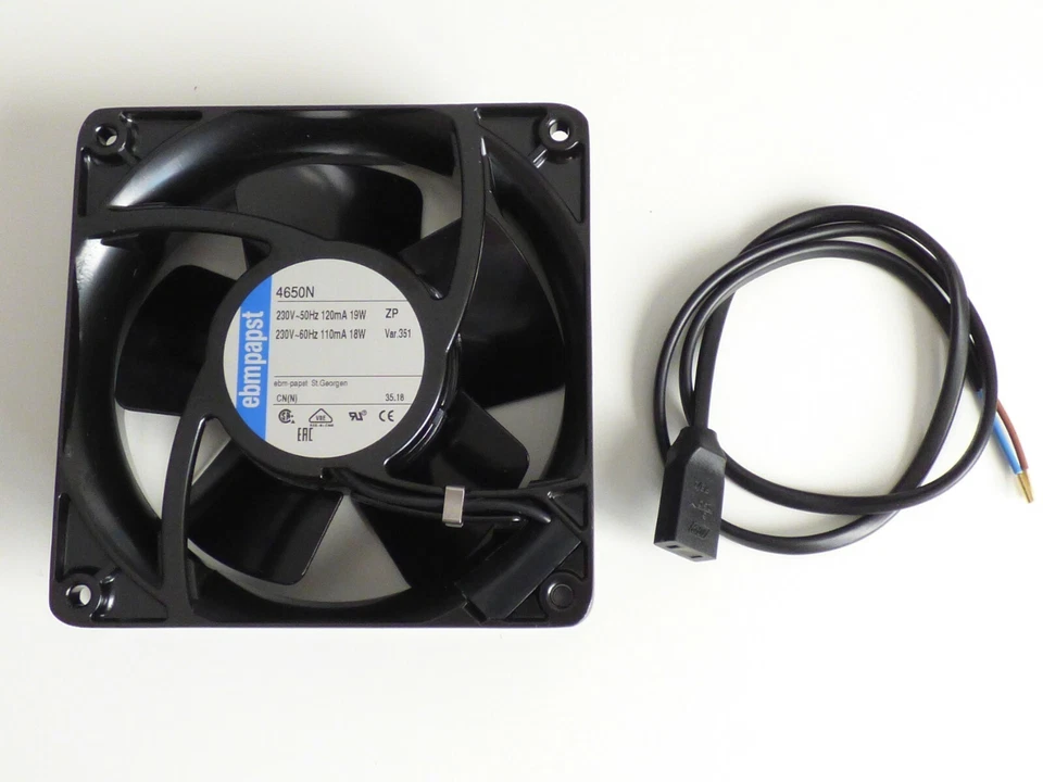 Lüfter ebmPapst 4650N Typ 4650 N 4650N 4650-N 18 W Watt 220Volt Kabel