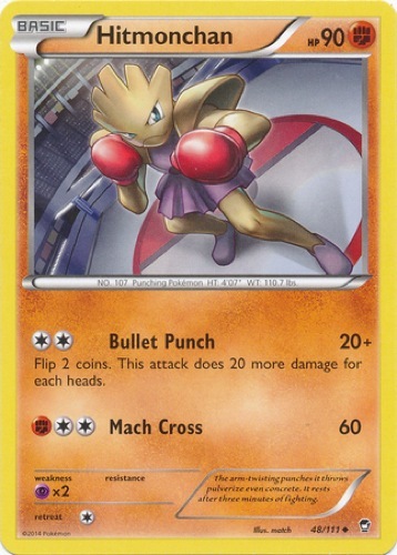 4 x Hitmonchan (Furious Fists 48/111) - Uncommon
