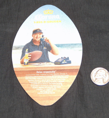 Corona Extra Bier Coach John Gruden Qb Camp Karton Fußball Getränk Dessous NOS