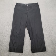 Additions by Chicos Pants Womens 1 Black Capri Straight Leg