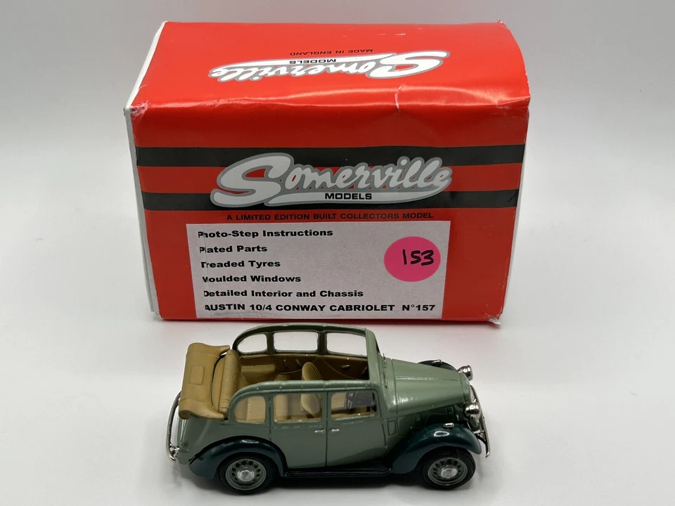 Somerville Model Kits 1/43rd Scale Austin 10/4 Conway Cabriolet 1937 No157 153 - Image 2 of 4