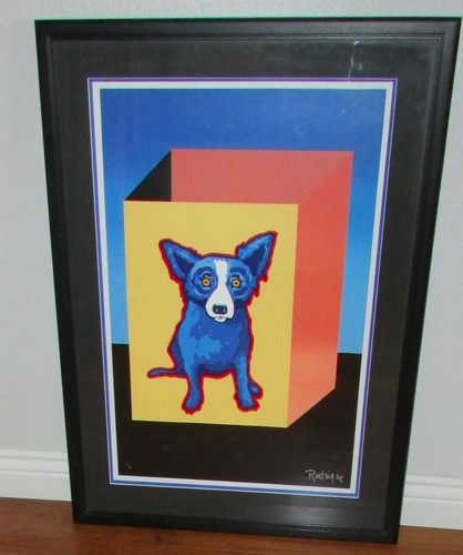 blue dog framed prints