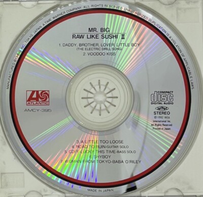 Raw Like Sushi Ⅱ by Mr Big (CD, 1992) heavy metal, hard rock