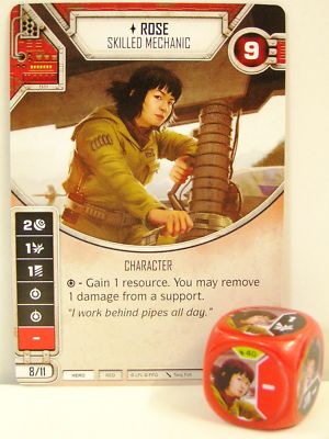Star Wars Destiny - #040 Rose + Die - red - Legacies